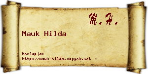 Mauk Hilda névjegykártya